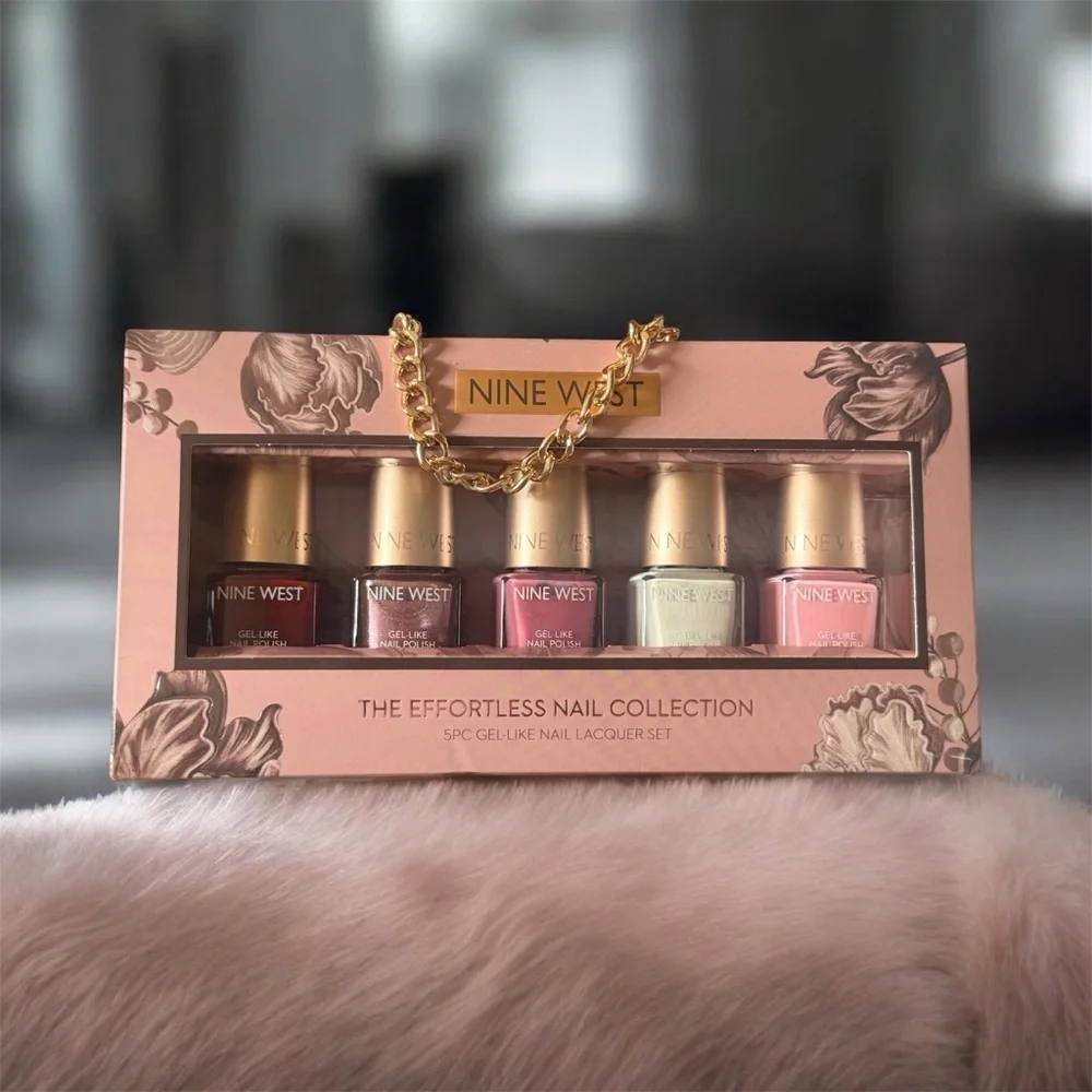 Nine West Gel-Like Nail Lacquer Set - Gold, Red, Pink, Cream